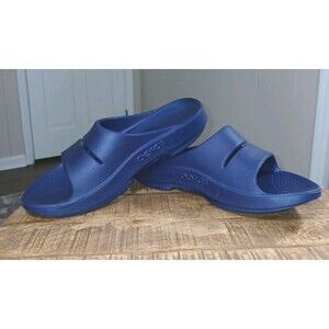 OOFOS OOahh Recovery Slides Navy Blue Men’s 9 Women’s 11 Sandals EU 42 Comfort